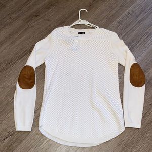 Long sleeve white sweater